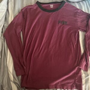 PINK Victoria's Secret Pink Fitted Long Sleeve T-Shirt
